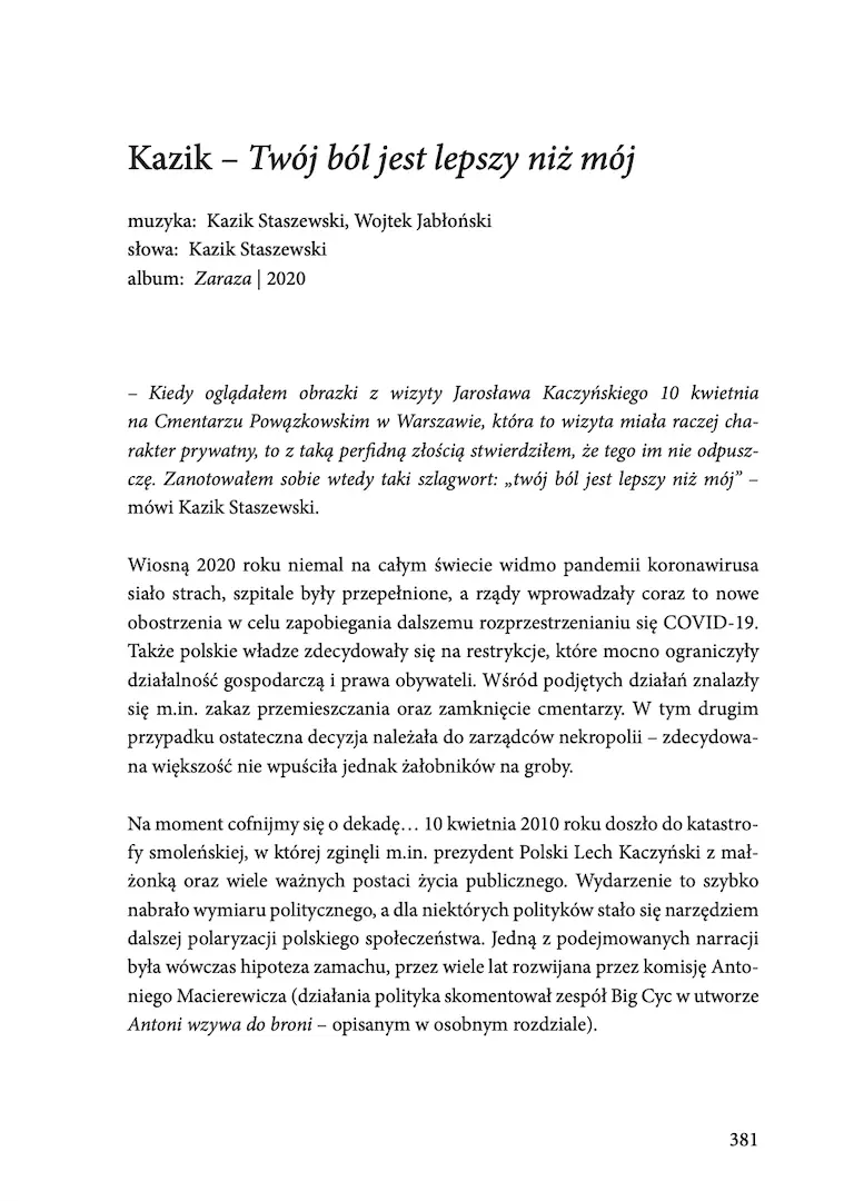 Kazik - Twój ból jest lepszy niż mój