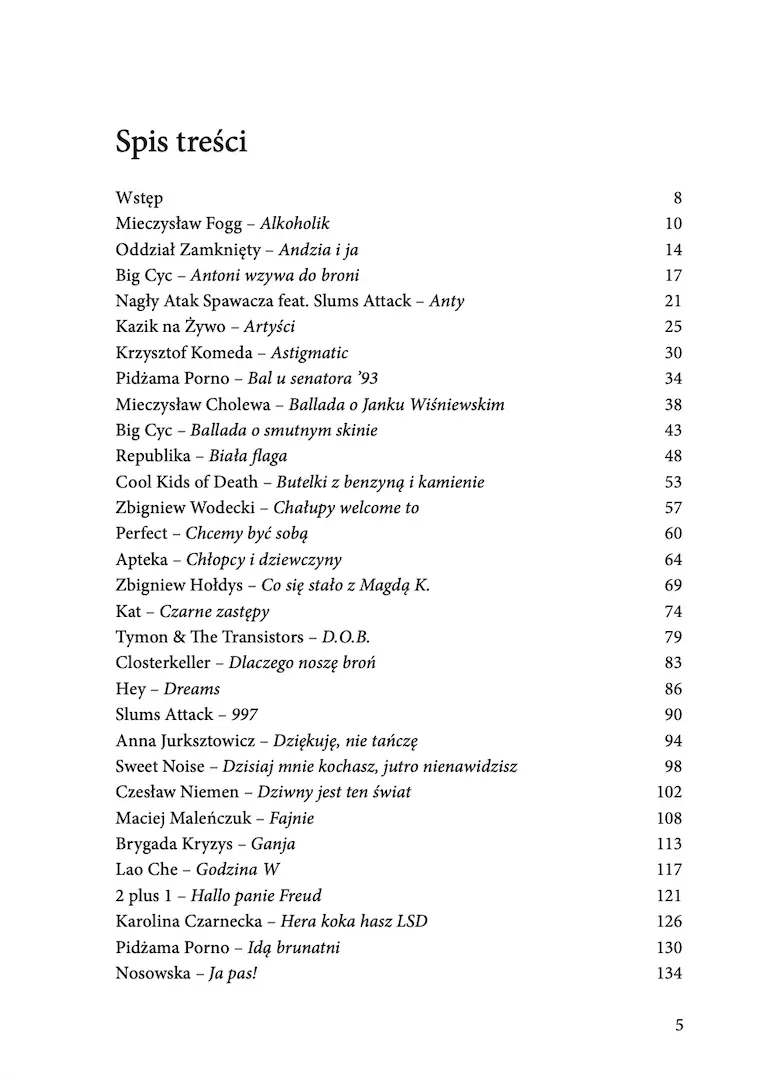 Spis treści